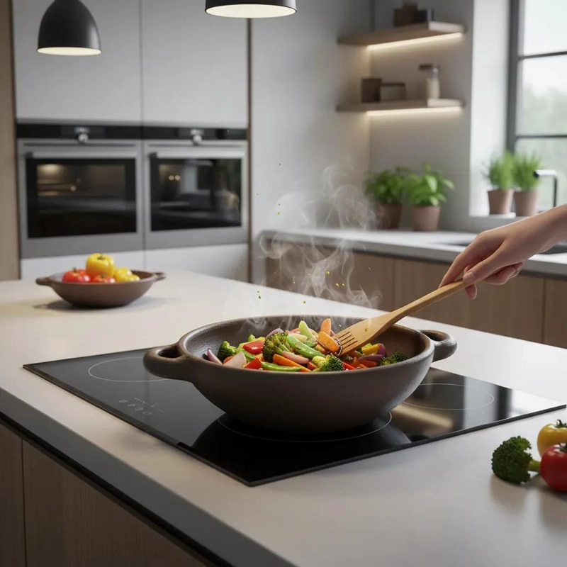 WOK DE CERAMICA DE 27 CM PARA COCINA SALUDABLE - 3