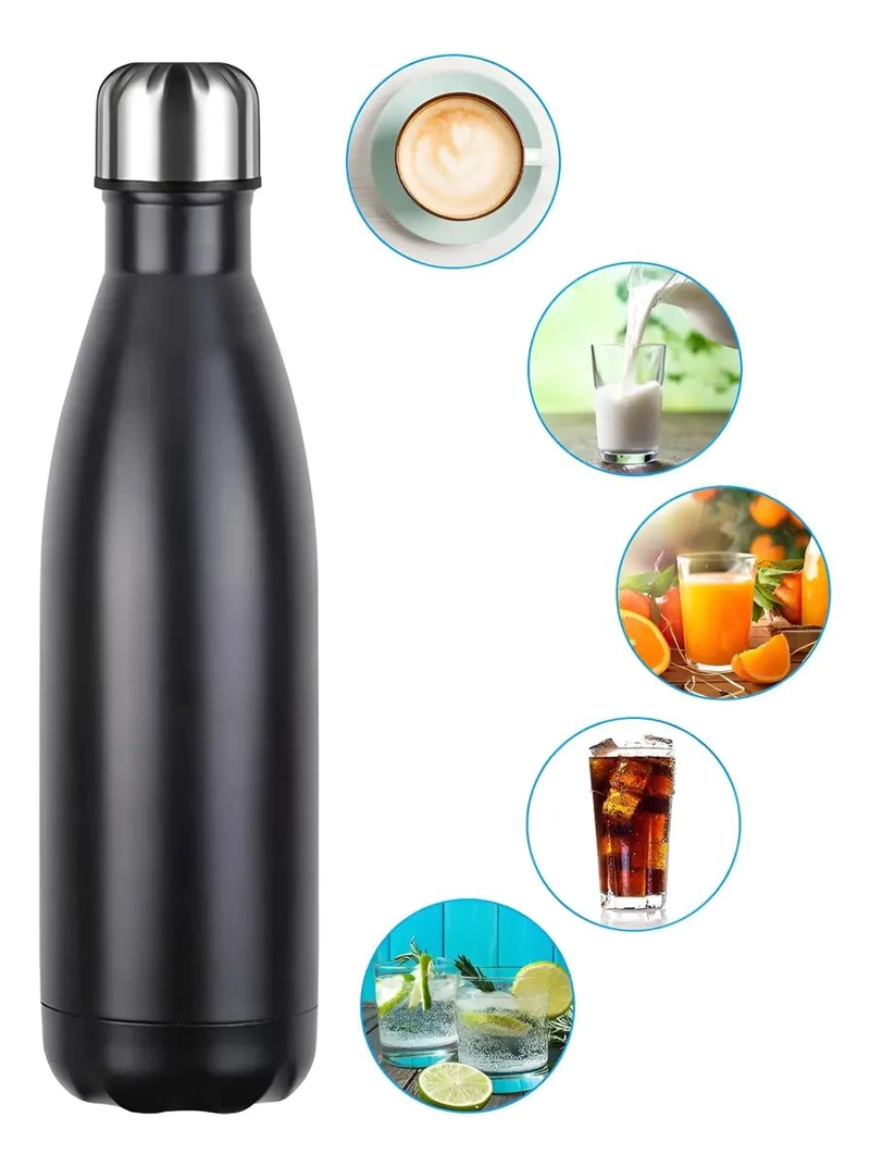 TERMO DE ACERO INOXIDABLE 500 ML MANTIENE TEMPERATURA POR 12 HORAS - 1