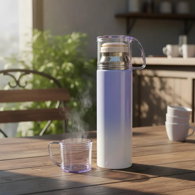 TERMO PARA LIQUIDOS CALIENTES Y FRIOS CON TAPA VASO 500 ML - 2