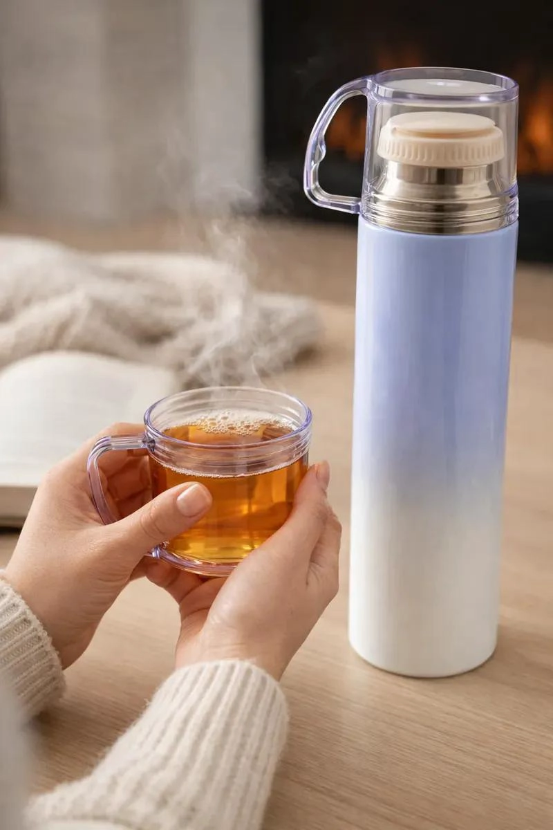 TERMO PARA LIQUIDOS CALIENTES Y FRIOS CON TAPA VASO 500 ML - 3