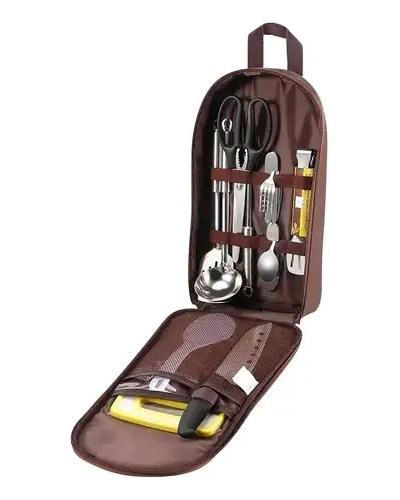 SET COMPLETO DE UTENSILIOS DE COCINA PARA EXTERIORES CON BOLSA DE ALMACENAMIENTO - 2