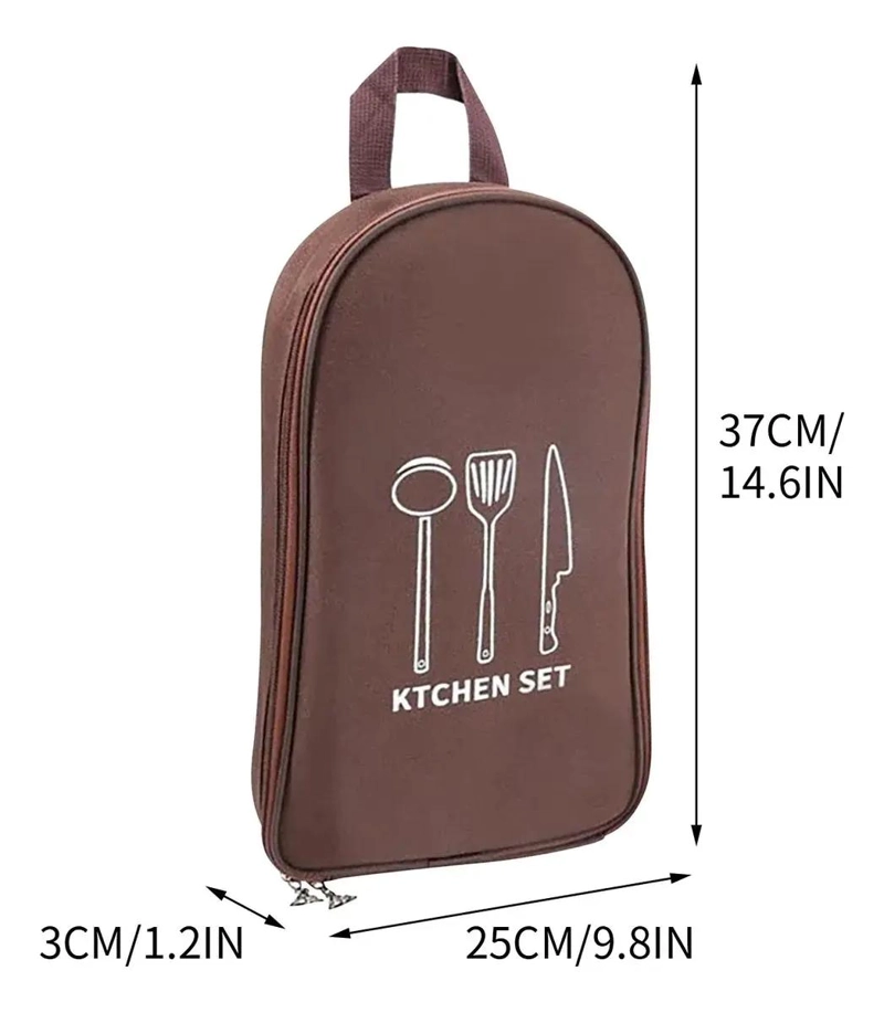SET COMPLETO DE UTENSILIOS DE COCINA PARA EXTERIORES CON BOLSA DE ALMACENAMIENTO - 5