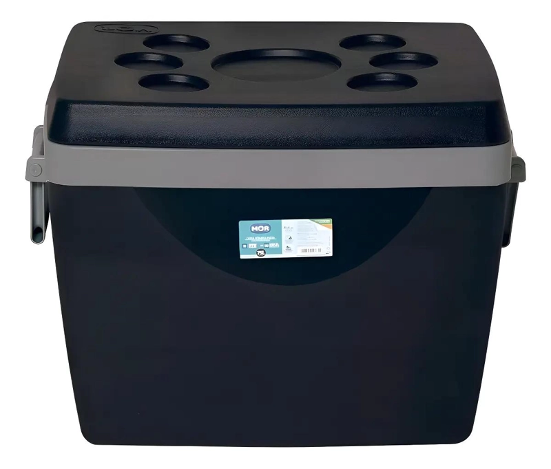 COOLER PORTATIL DE 75 LITROS COLOR NEGRO PARA MANTENER BEBIDAS FRIAS - 2