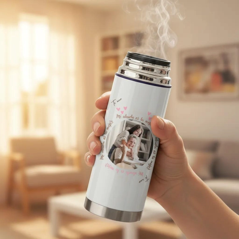 TERMO PARA BEBIDAS DE 350CC CON DISEÑO ESPECIAL DIA DE LA MADRE - 1