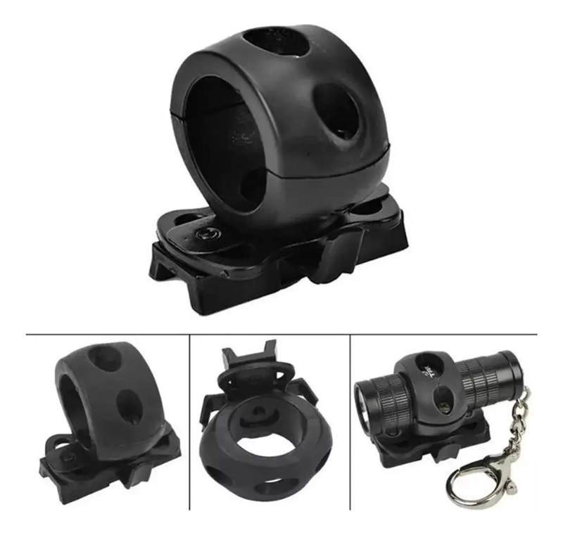 SOPORTE ADAPTADOR PARA LINTERNA CON ABRAZADERA PARA CASCO TACTICO - 2