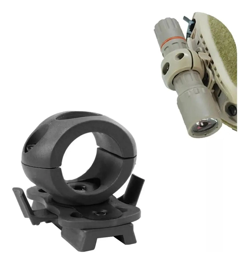 SOPORTE ADAPTADOR PARA LINTERNA CON ABRAZADERA PARA CASCO TACTICO - 3