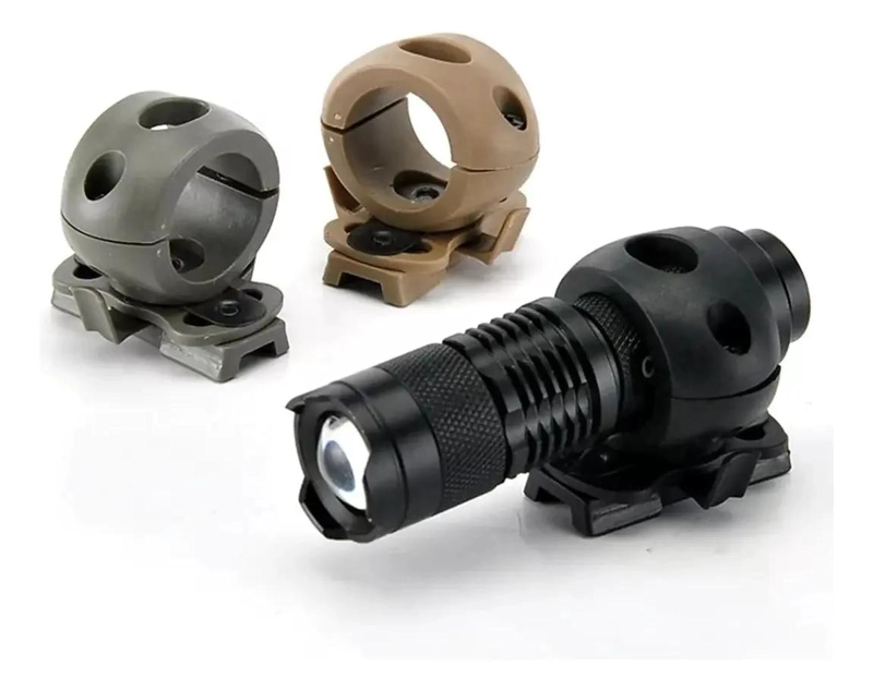 SOPORTE ADAPTADOR PARA LINTERNA CON ABRAZADERA PARA CASCO TACTICO - 5