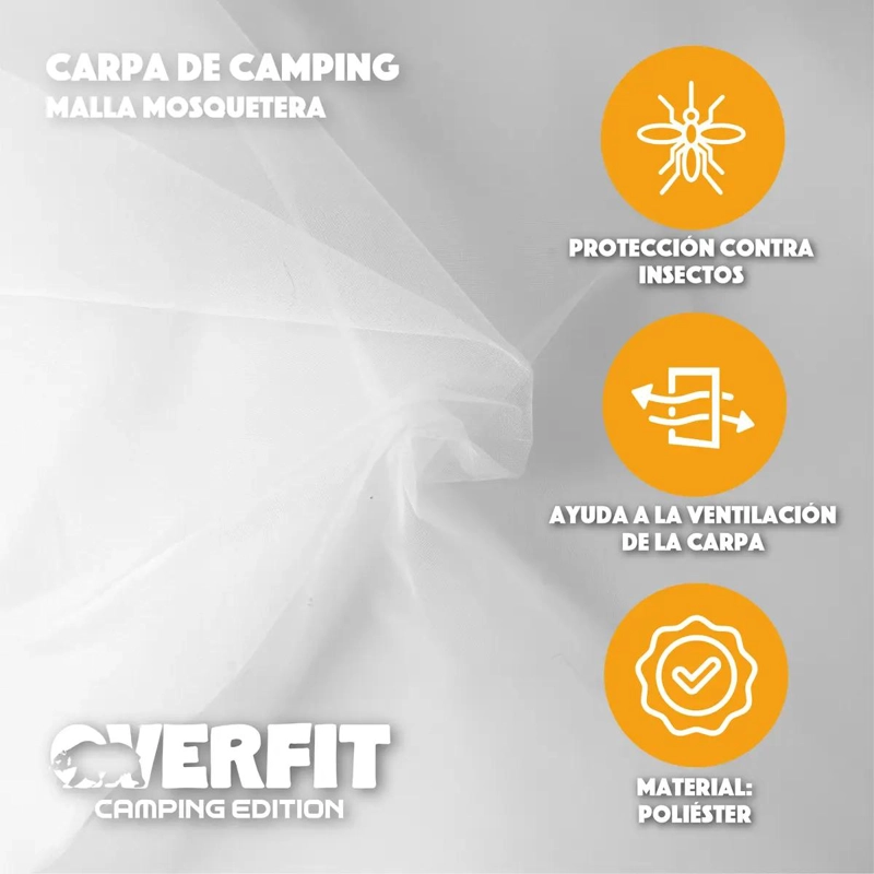 CARPA TELESCOPICA IMPERMEABLE PARA CAMPING DE 6 PERSONAS - 4
