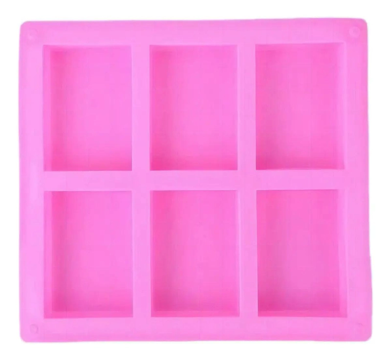 MOLDE RECTANGULAR DE SILICONA PARA JABON ARTESANAL Y PAN EN COLORES VARIADOS - 4