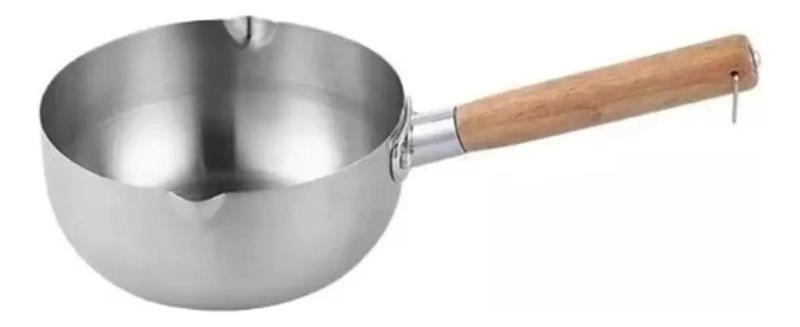 SARTE N DE ACERO INOXIDABLE CON MANGO DE MADERA DE 22 CM PARA COCINA - 1