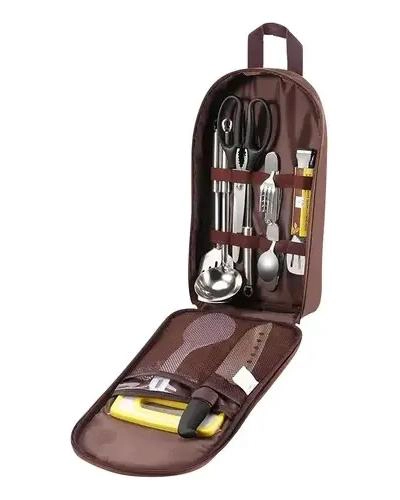 SET COMPLETO DE UTENSILIOS DE COCINA PARA USO EN EXTERIORES CON BOLSA DE ALMACEN - 2