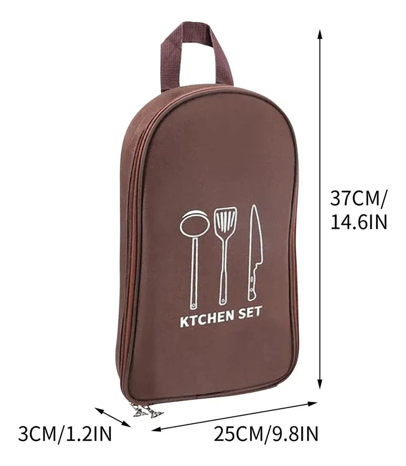 SET COMPLETO DE UTENSILIOS DE COCINA PARA USO EN EXTERIORES CON BOLSA DE ALMACEN - 5
