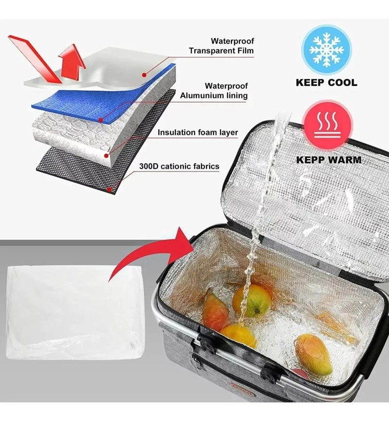 CANASTA TE RMICA PLEGABLE PORTATIL PARA CAMPING Y PICNIC - 4