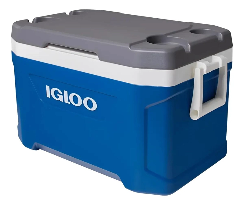 COOLER PORTATIL DE 49 LITROS CON DISEÑO COMPACTO Y COLOR AZUL - 1