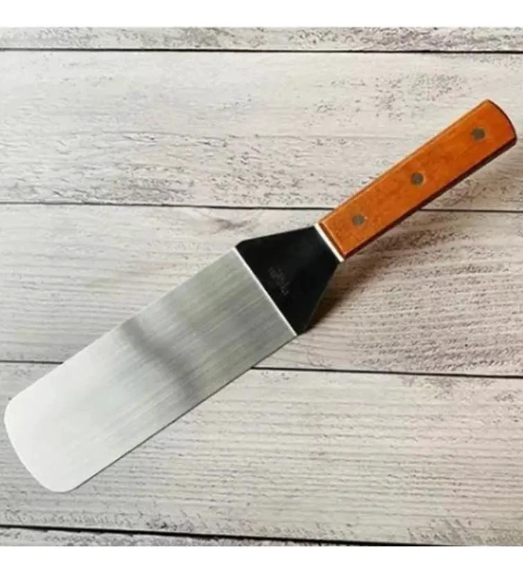 SET DE 3 ESPATULAS GRUESAS PARA CHURRASCO Y COCINA EN PLANCHA - 3