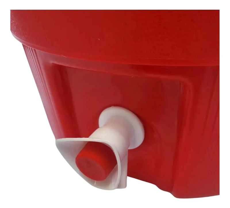 SET DE TERMO Y DISPENSADOR DE AGUA CON COOLER EN COLORES ROJO Y AZUL - 4