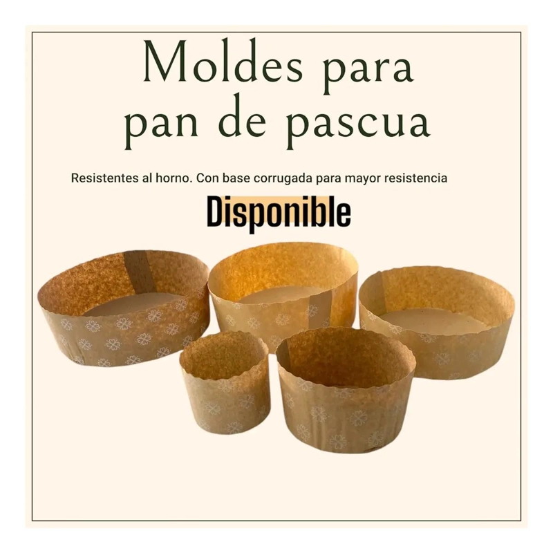 MOLDE DE PAPEL PARA PAN DE PASCUA DE MEDIO KILO - 4