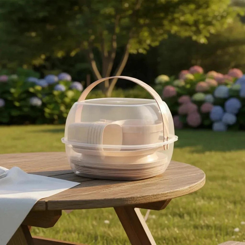 SET DE PICNIC COMPLETO CON CANASTA, VASOS Y UTENSILIOS PARA CAMPING - 4