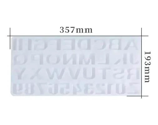 MOLDE DE SILICONA PARA LETRAS CON 36 CAVIDADES PARA RESINA - 2