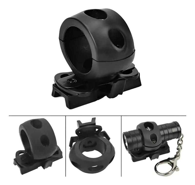 SOPORTE AJUSTABLE PARA LINTERNA DE 20 A 30 MM PARA CASCO O BICICLETA - 1