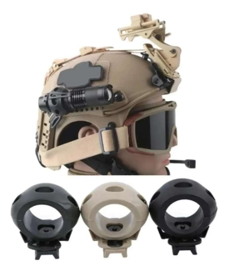 SOPORTE AJUSTABLE PARA LINTERNA DE 20 A 30 MM PARA CASCO O BICICLETA - 2
