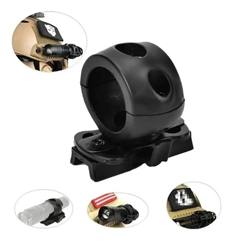 SOPORTE AJUSTABLE PARA LINTERNA DE 20 A 30 MM PARA CASCO O BICICLETA - 3