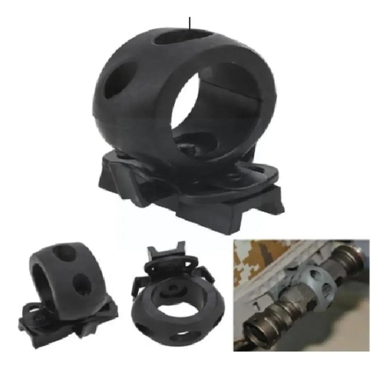 SOPORTE AJUSTABLE PARA LINTERNA DE 20 A 30 MM PARA CASCO O BICICLETA - 4
