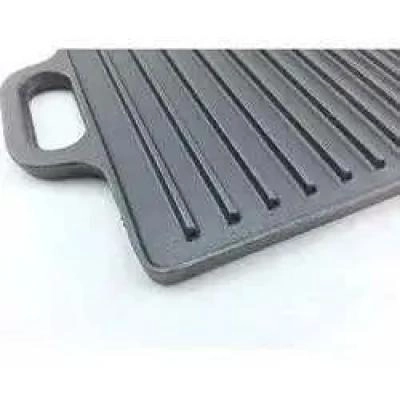 PLANCHA DE FIERRO FUNDIDO REVERSIBLE 46 CM X 23 CM PARA COCINA - 2