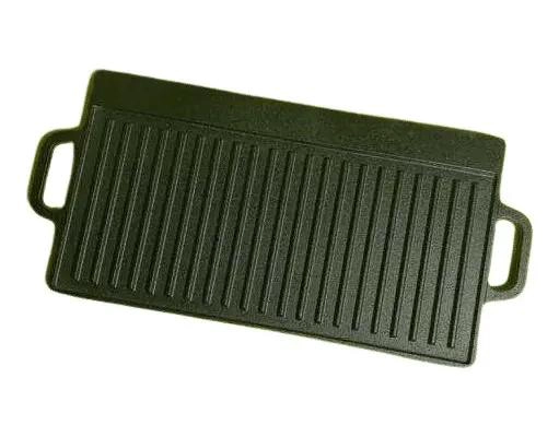 PLANCHA DE FIERRO FUNDIDO REVERSIBLE 46 CM X 23 CM PARA COCINA - 4