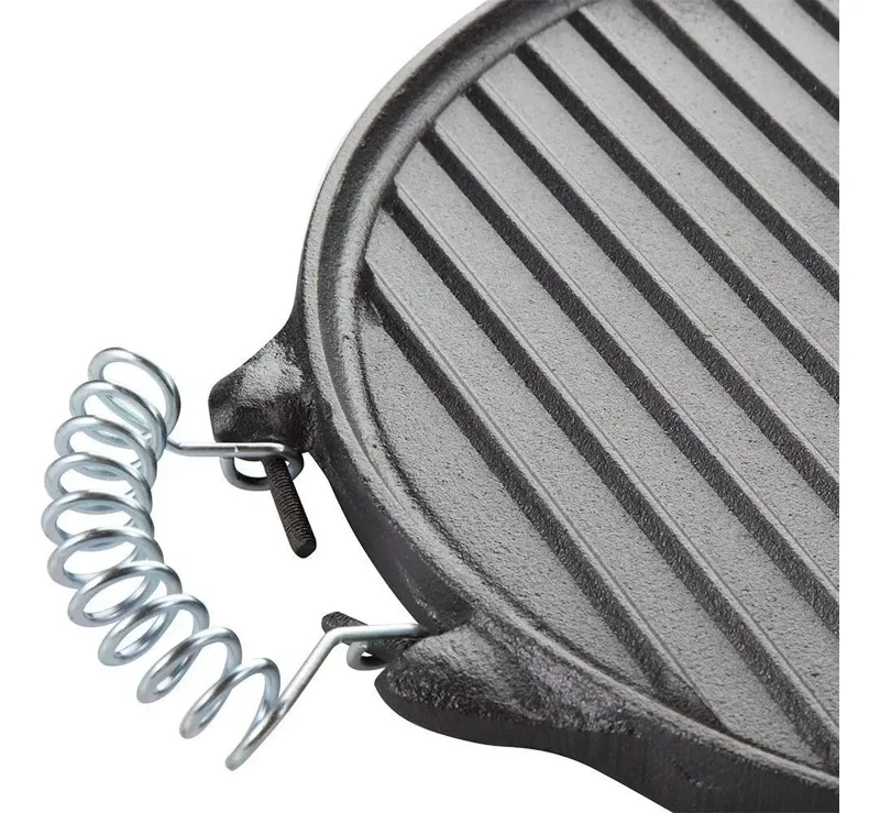 PLANCHA CHURRASQUERA REVERSIBLE DE 32 CM PARA COCINA VERSATIL - 3