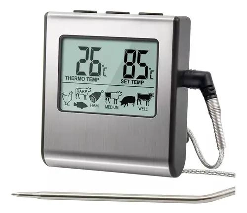 TERMOMETRO DIGITAL PARA CARNES Y ALIMENTOS CON PANTALLA CLARA Y RAPIDA LECTURA - 1
