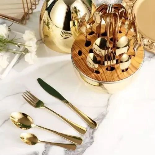 SET DE 24 CUBIERTOS DE ACERO INOXIDABLE CON DISEÑO ERGONOMICO - 2