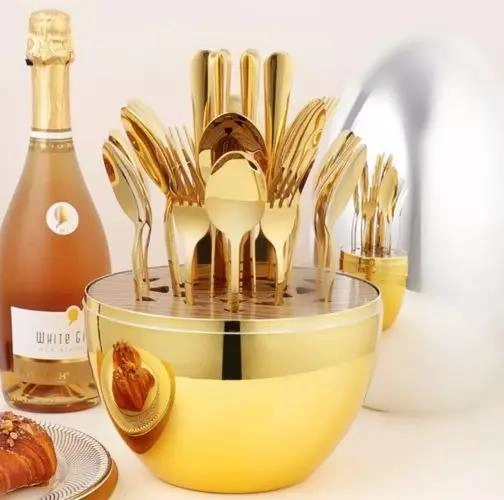 SET DE 24 CUBIERTOS DE ACERO INOXIDABLE CON DISEÑO ERGONOMICO - 3