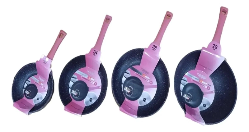 SET DE 3 SARTENES ANTIADHERENTES CON WOK PARA COCINA VERSATIL - 2