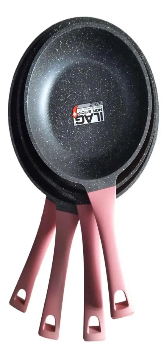 SET DE 3 SARTENES ANTIADHERENTES CON WOK PARA COCINA VERSATIL - 3