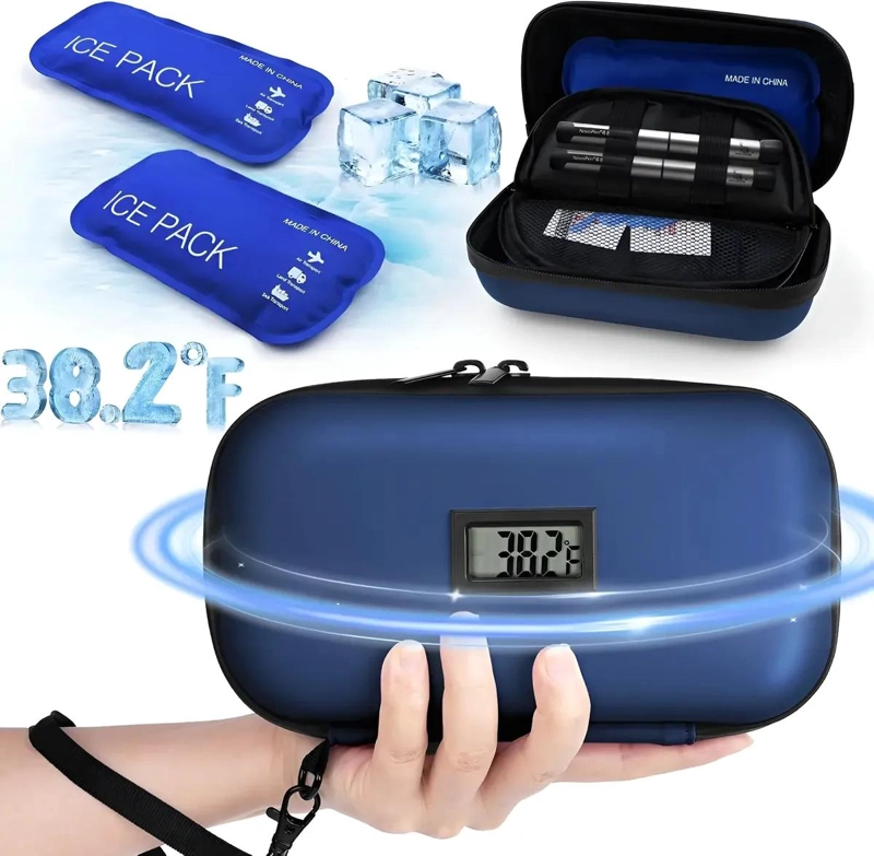ESTUCHE ENFRIADOR PORTATIL PARA INSULINA CON PANTALLA DIGITAL - 1