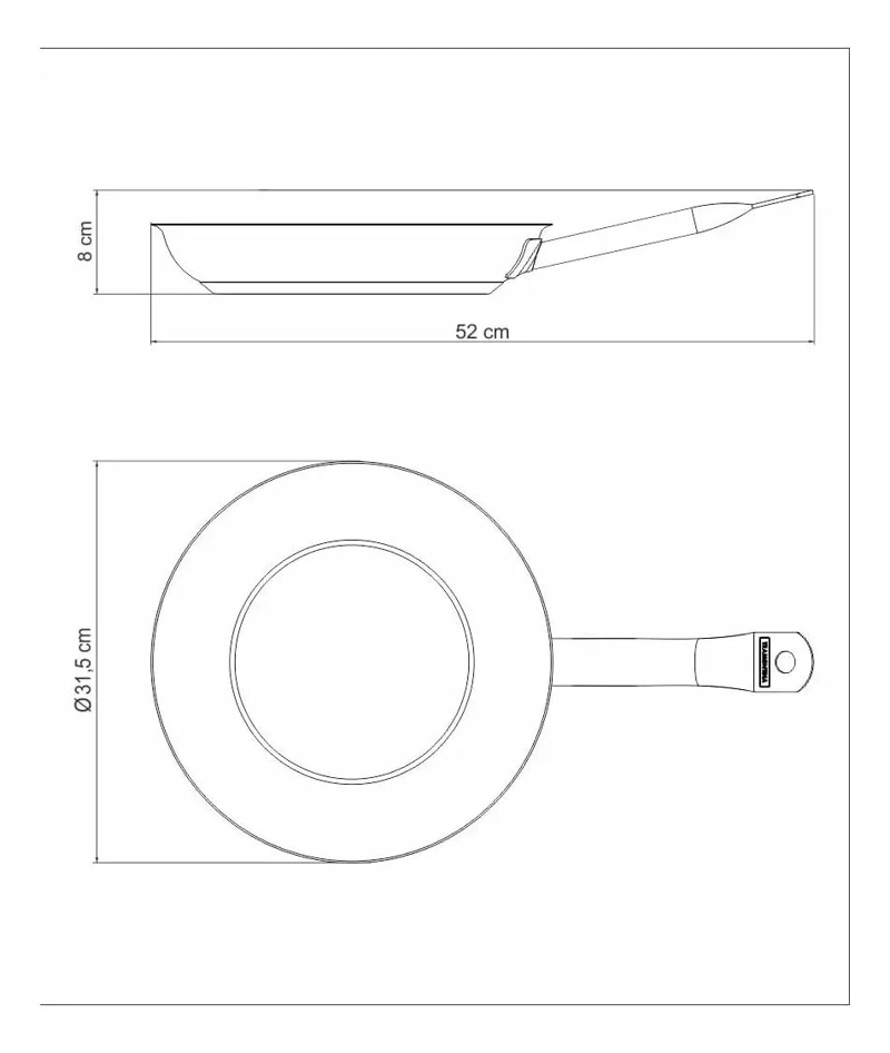 SARTE N DE ACERO INOXIDABLE CON FONDO TRIPLE 30 CM CAPACIDAD 2,9 LITROS - 2