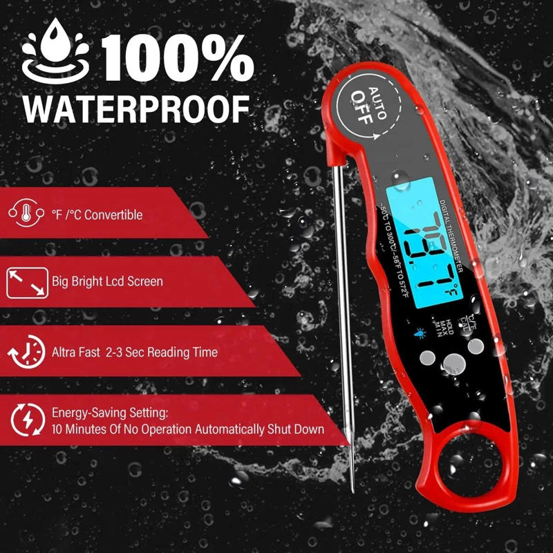 TERMOMETRO DIGITAL DE COCINA CON DOBLE SONDA Y ALARMA SONORA - 4