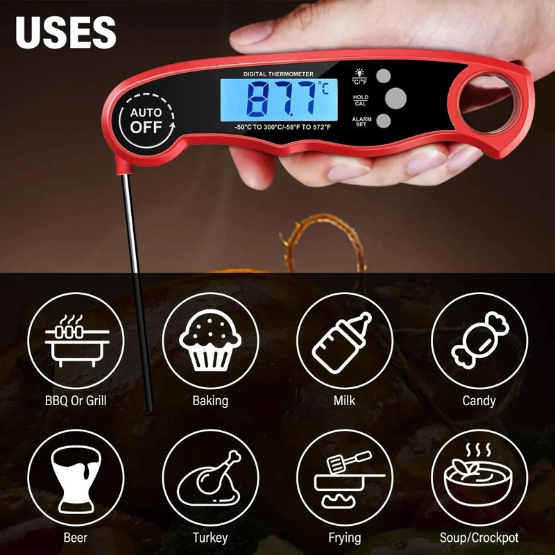 TERMOMETRO DIGITAL DE COCINA CON DOBLE SONDA Y ALARMA SONORA - 5