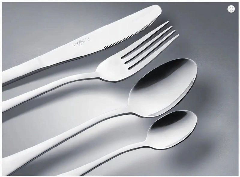 SET DE 24 PIEZAS DE CUBIERTOS DE ACERO INOXIDABLE PLATEADO - 4