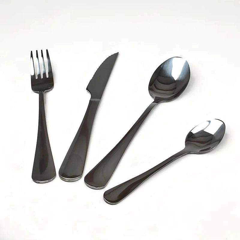 SET DE 24 PIEZAS DE CUBIERTOS DE ACERO INOXIDABLE PLATEADO - 5