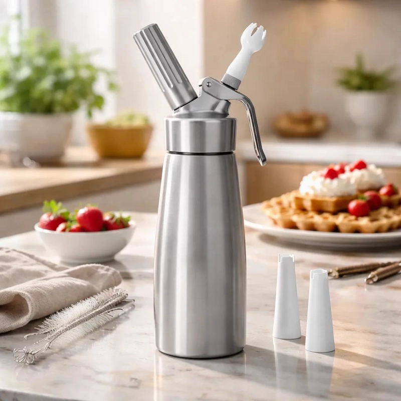DISPENSADOR PARA CREMA BATIDA DE 500 ML PARA USO EN COCINA - 1