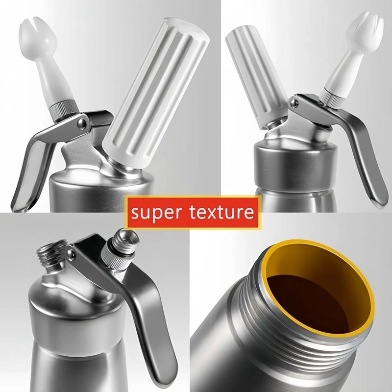 DISPENSADOR PARA CREMA BATIDA DE 500 ML PARA USO EN COCINA - 4