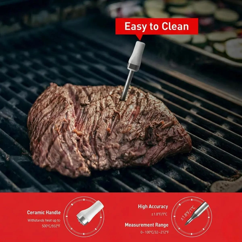 TERMOMETRO INALAMBRICO PARA CARNE Y ASADOS CON CONEXION MOVIL - 4