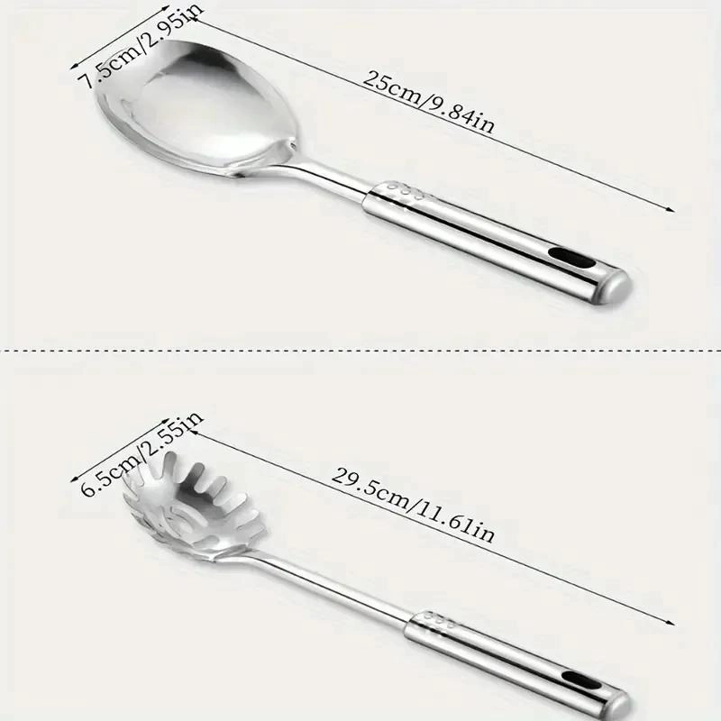 SET DE 7 UTENSILIOS DE COCINA CON CUCHARAS Y ESPATULA DE ALTA CALIDAD - 2