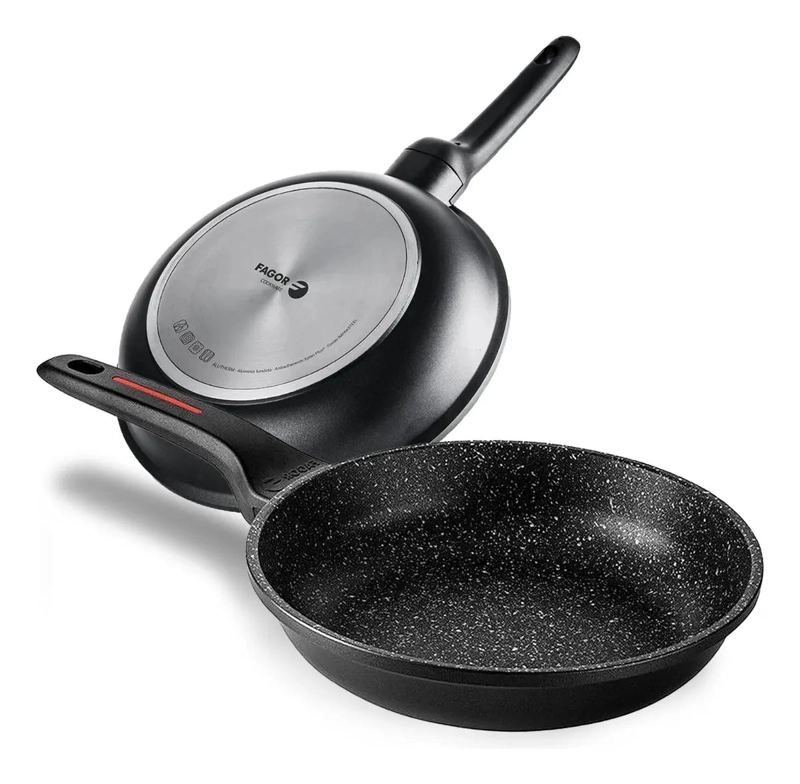 SET DE SARTENES ANTIADHERENTES DE ALUMINIO DE 24 Y 26 CM COLOR NEGRO - 3