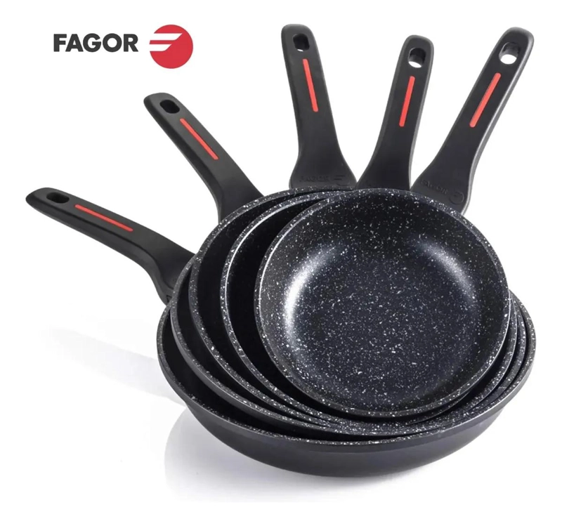 SET DE SARTENES ANTIADHERENTES DE ALUMINIO DE 24 Y 26 CM COLOR NEGRO - 5