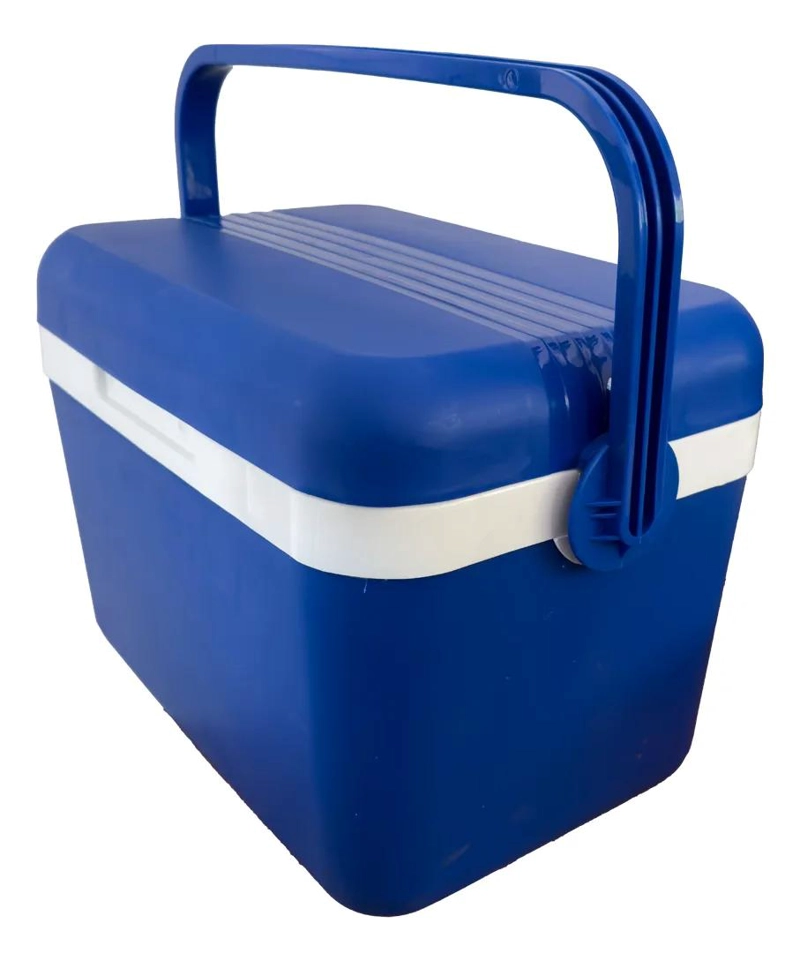 ENFRIADOR PORTATIL DE 20 LITROS EN COLORES AZUL Y BLANCO - 1