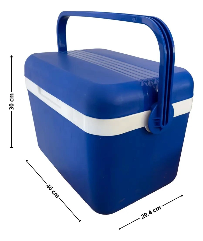 ENFRIADOR PORTATIL DE 20 LITROS EN COLORES AZUL Y BLANCO - 2