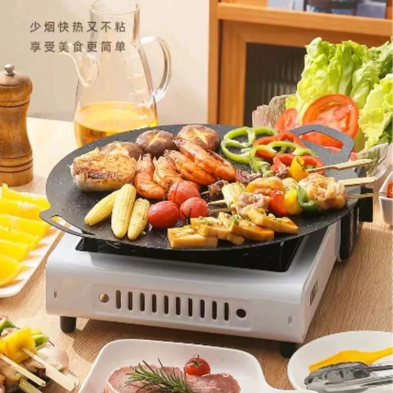 PLANCHA REDONDA DE HIERRO FUNDIDO CON ASAS PARA PARRILLA - 3